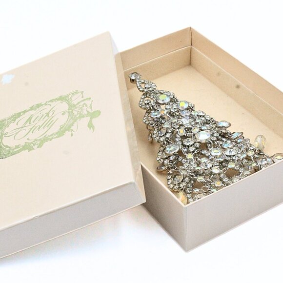 Kirks Folly Limited Edition 015/500 AB Crystals Millenium Christmas Tree Brooch - Picture 10 of 14